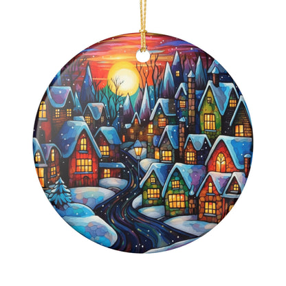 Winter Village Ceramic Christmas Ornament    Item #534633