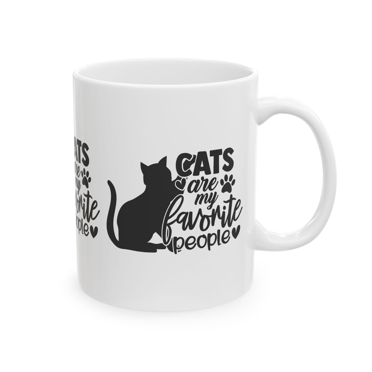 Cats Are My Favorite People Ceramic Mug — Cat Lover Coffee Cup 11oz    Item #65599