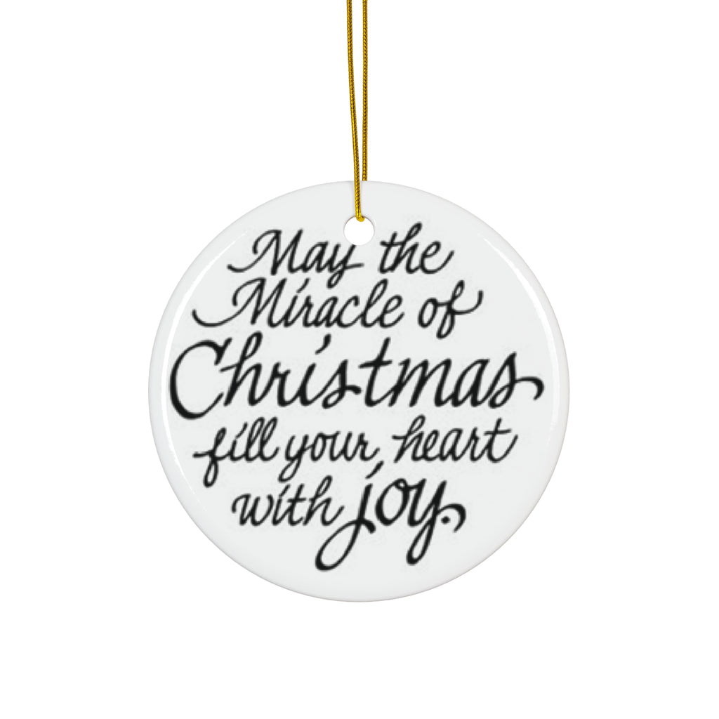 May The Mircle Of Christmas Ceramic Ornament     Item #8511546 - Buckshot's Bargain Barn
