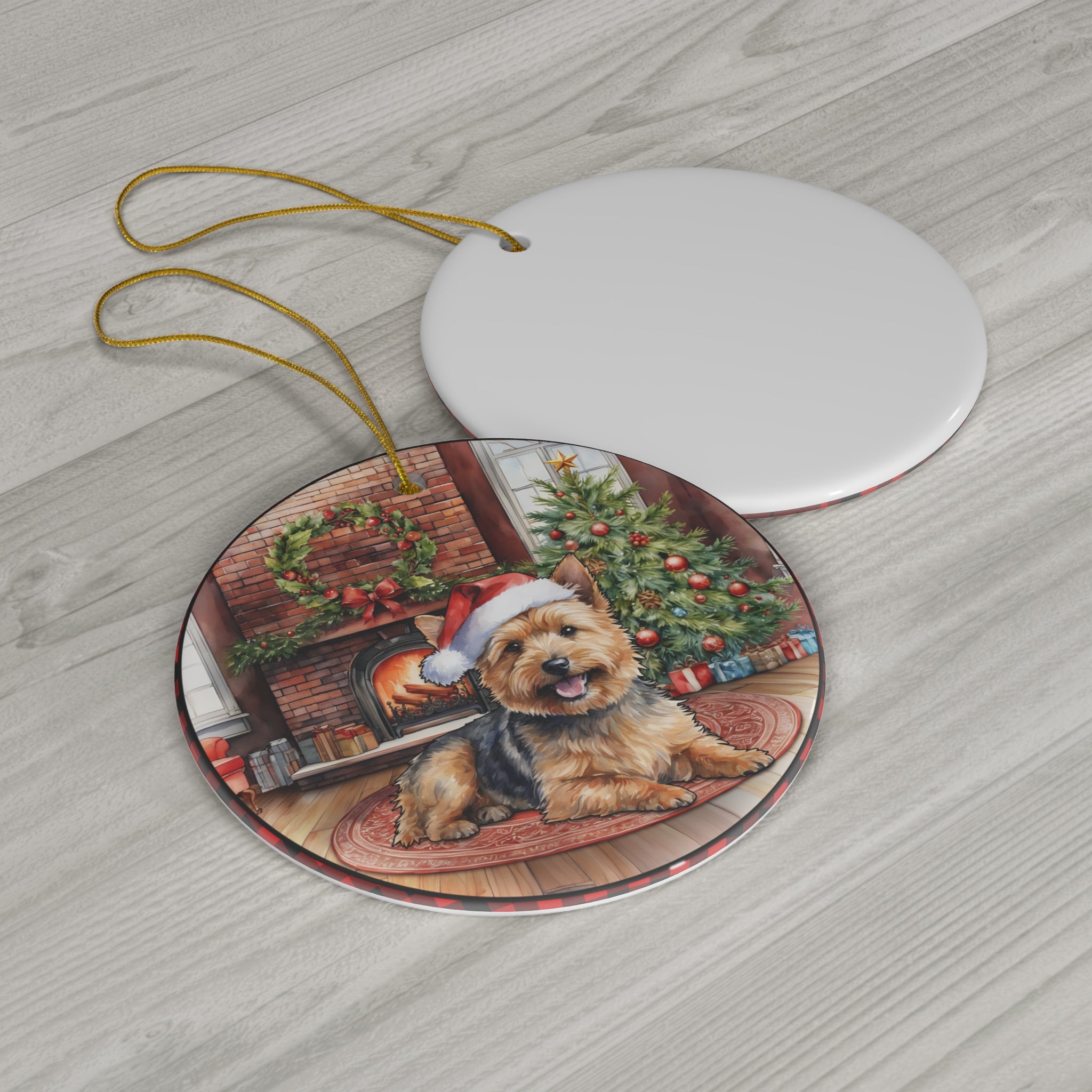 Ceramic Ornament - Norwich Terrier Christmas Dog       Item #842327
