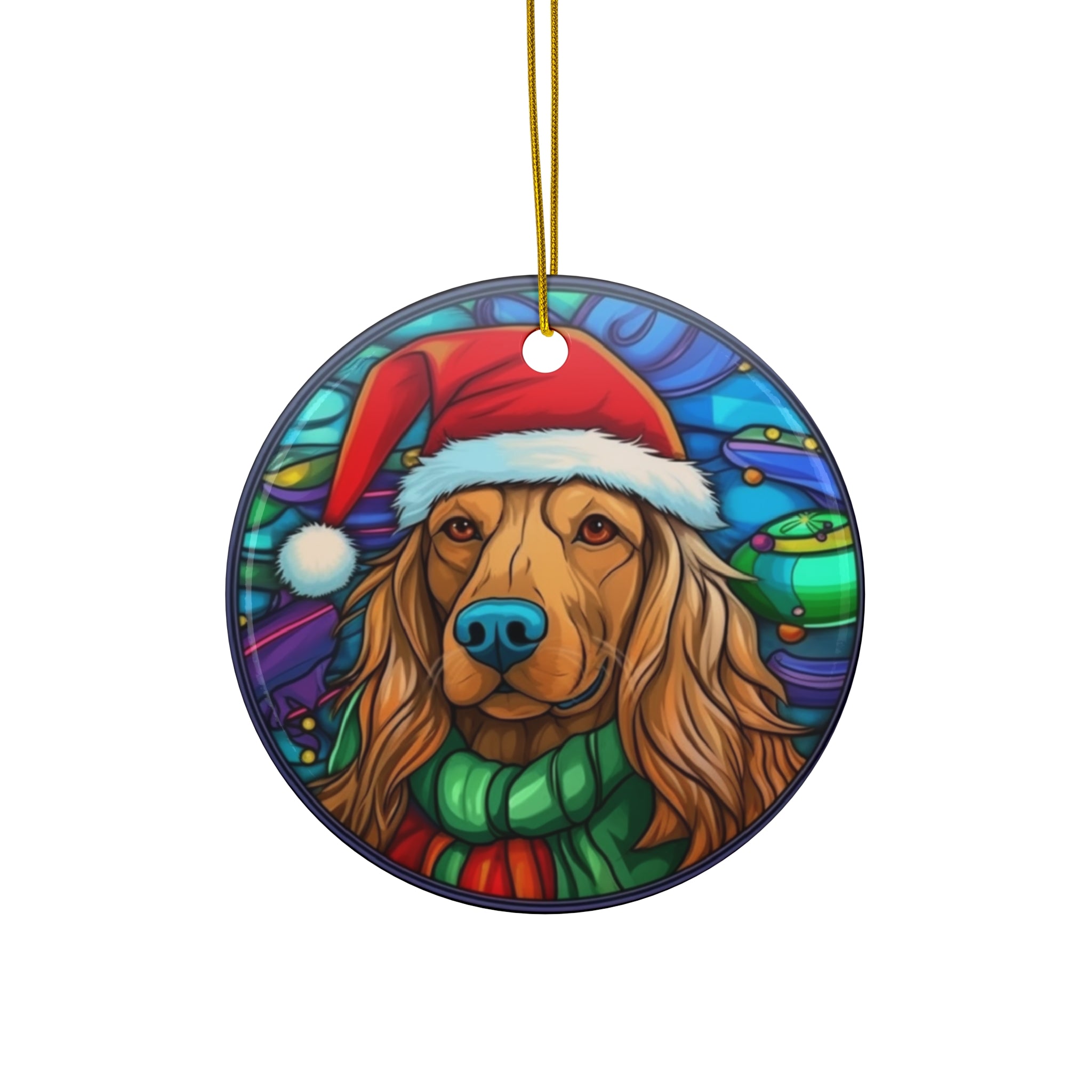 Dog Ceramic Disc Ornament             Item #8905772
