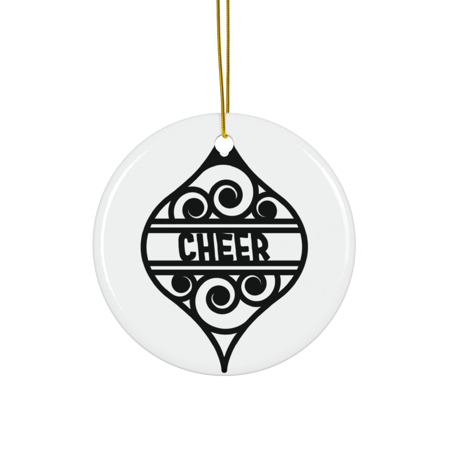 Cheer Ceramic Disc Ornament      Item #8774437