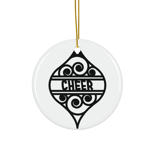 Cheer Ceramic Disc Ornament      Item #8774437