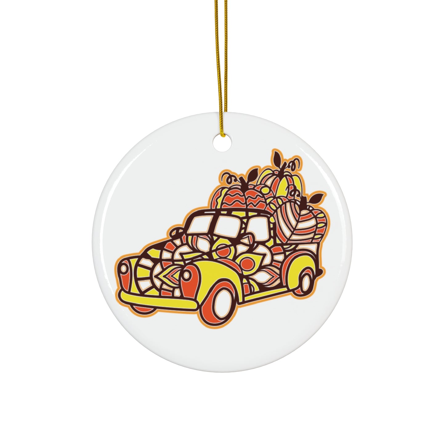 Thankful Truck Ceramic Disc Ornament     Item #3125242