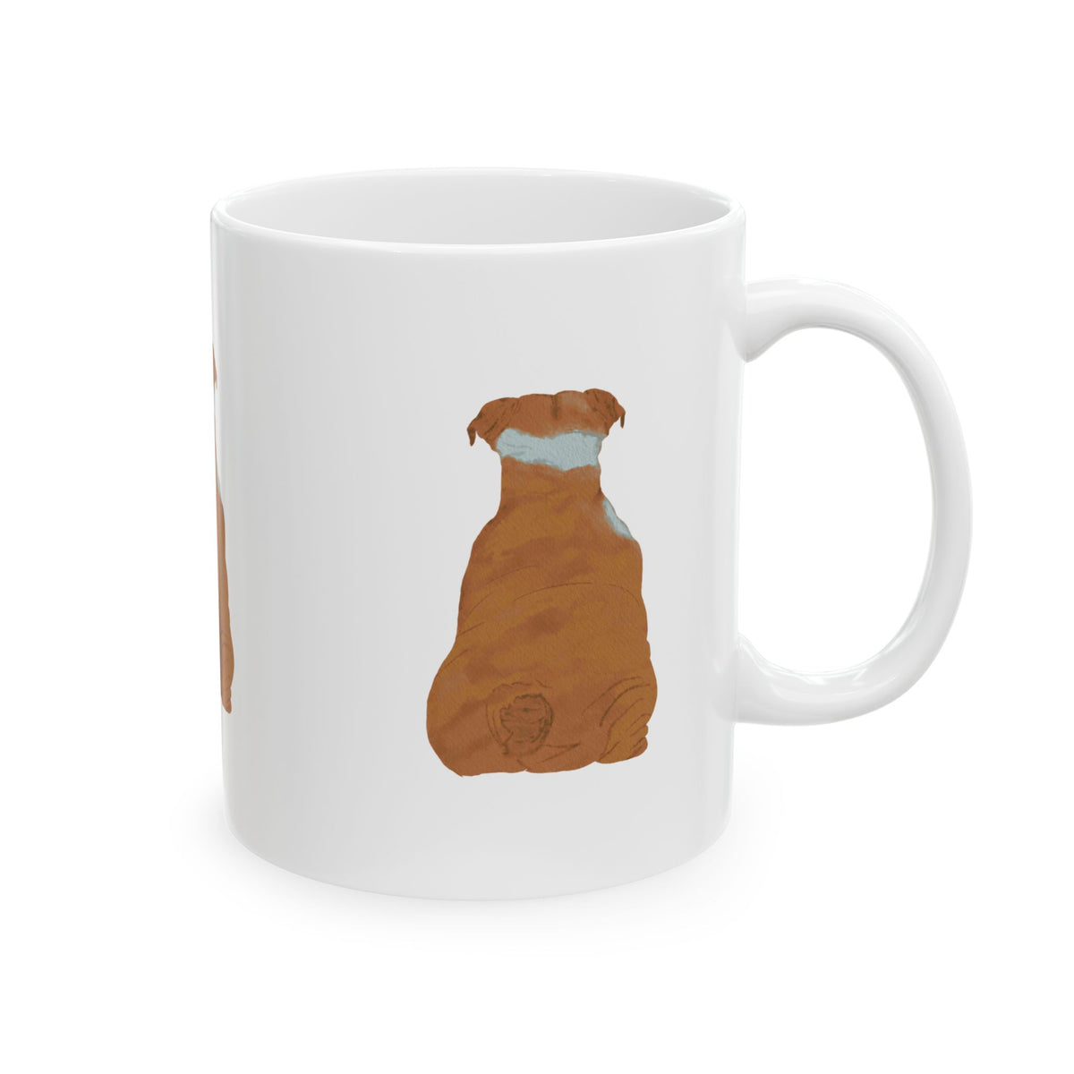 Dog Silhouette Mug – Back View Ceramic Coffee Cup 11oz    Item #29242
