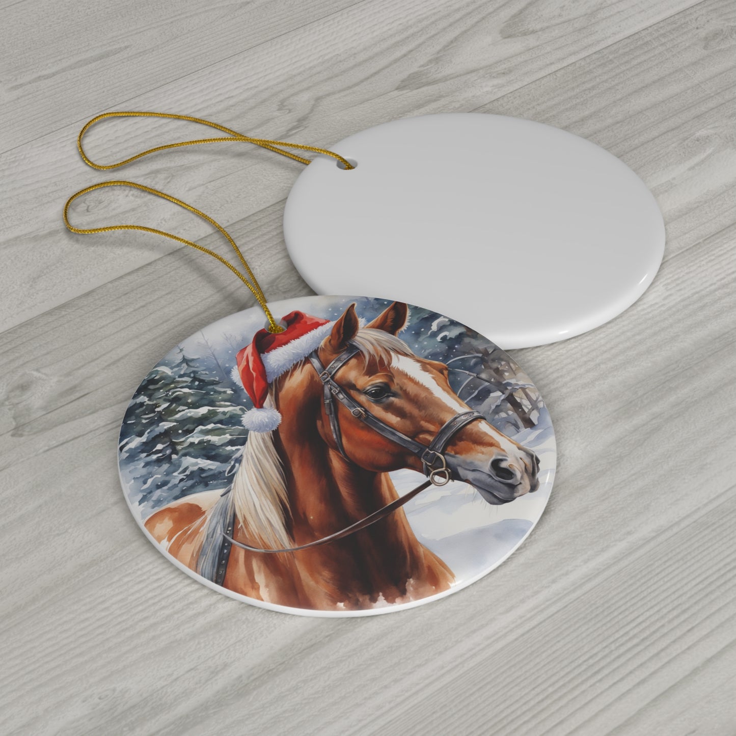 Ceramic Ornament - Horse Christmas      Item #3148599