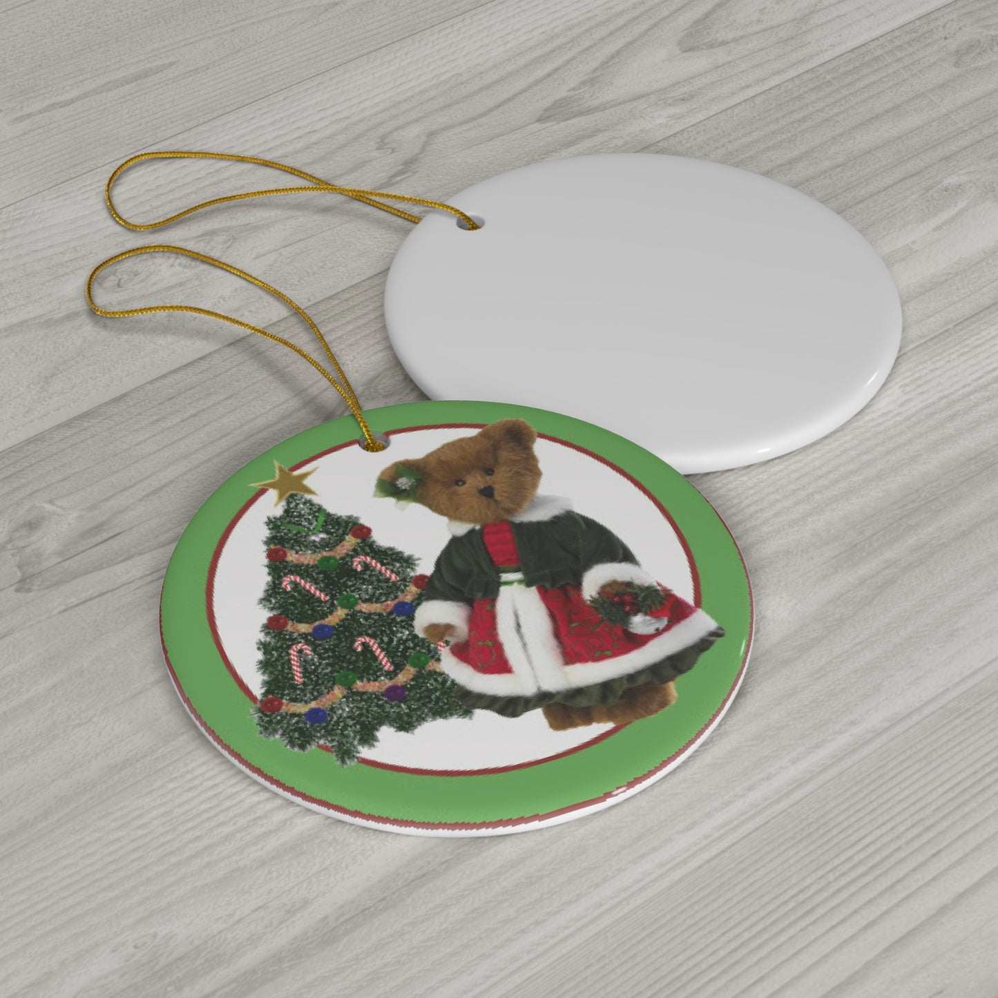 Bear Ceramic Disc Ornament          Item #7467578