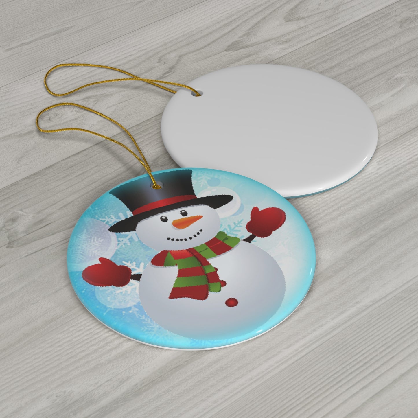 Snowman Ceramic Ornament    Item #4910165