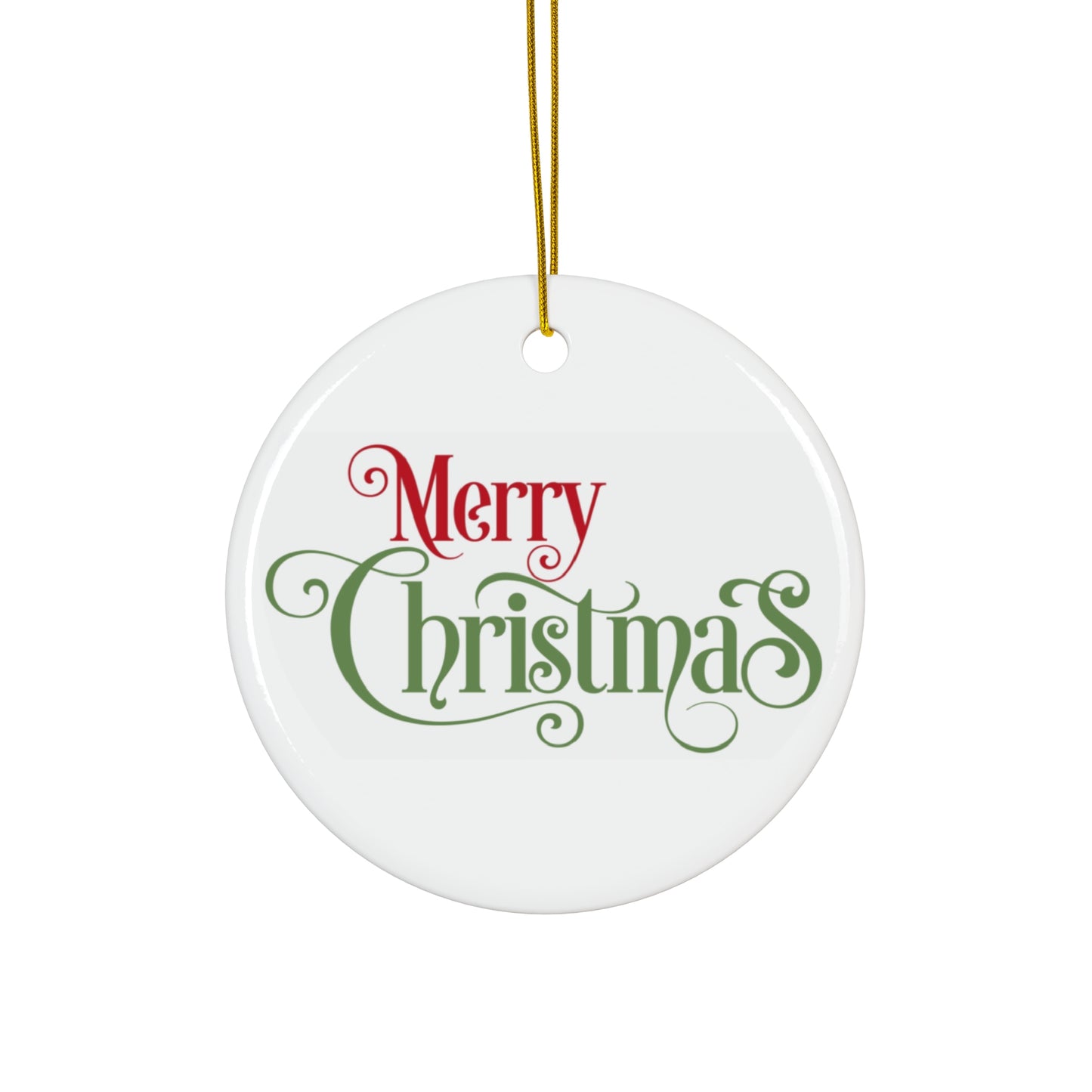 Merry Christmas Ceramic Disc Ornament       Item #1756715