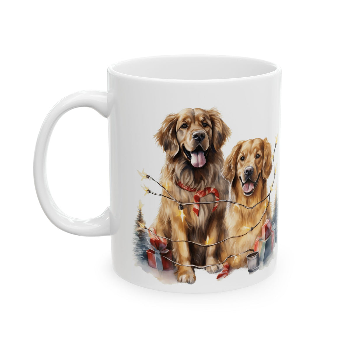 Christmas Golden Retriever Holiday Ceramic Mug 11oz   Item #62004