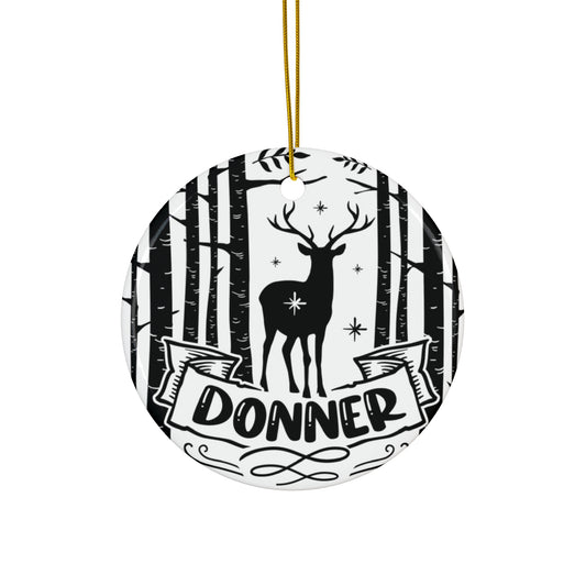 Donner Ceramic Disc Ornament        Item #2861536