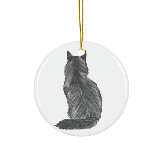 Cat Ceramic Disc Ornament - Cat     Item #2725985