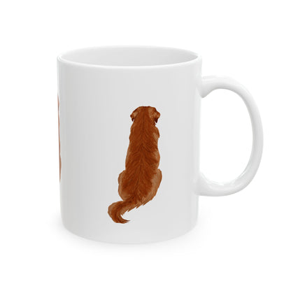 Golden Retriever Ceramic Mug — Cute Back-View Dog Coffee Cup 11oz   Item #268079