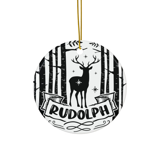 Rudolph Ceramic Disc Ornament         Item #8797689