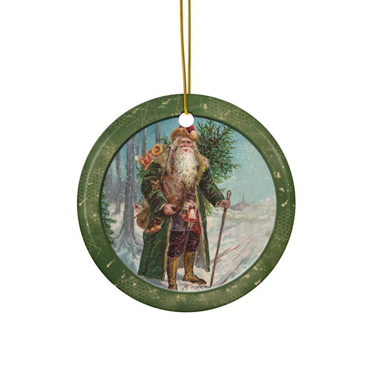 Santa Ceramic Disc Ornament         Item #3828574