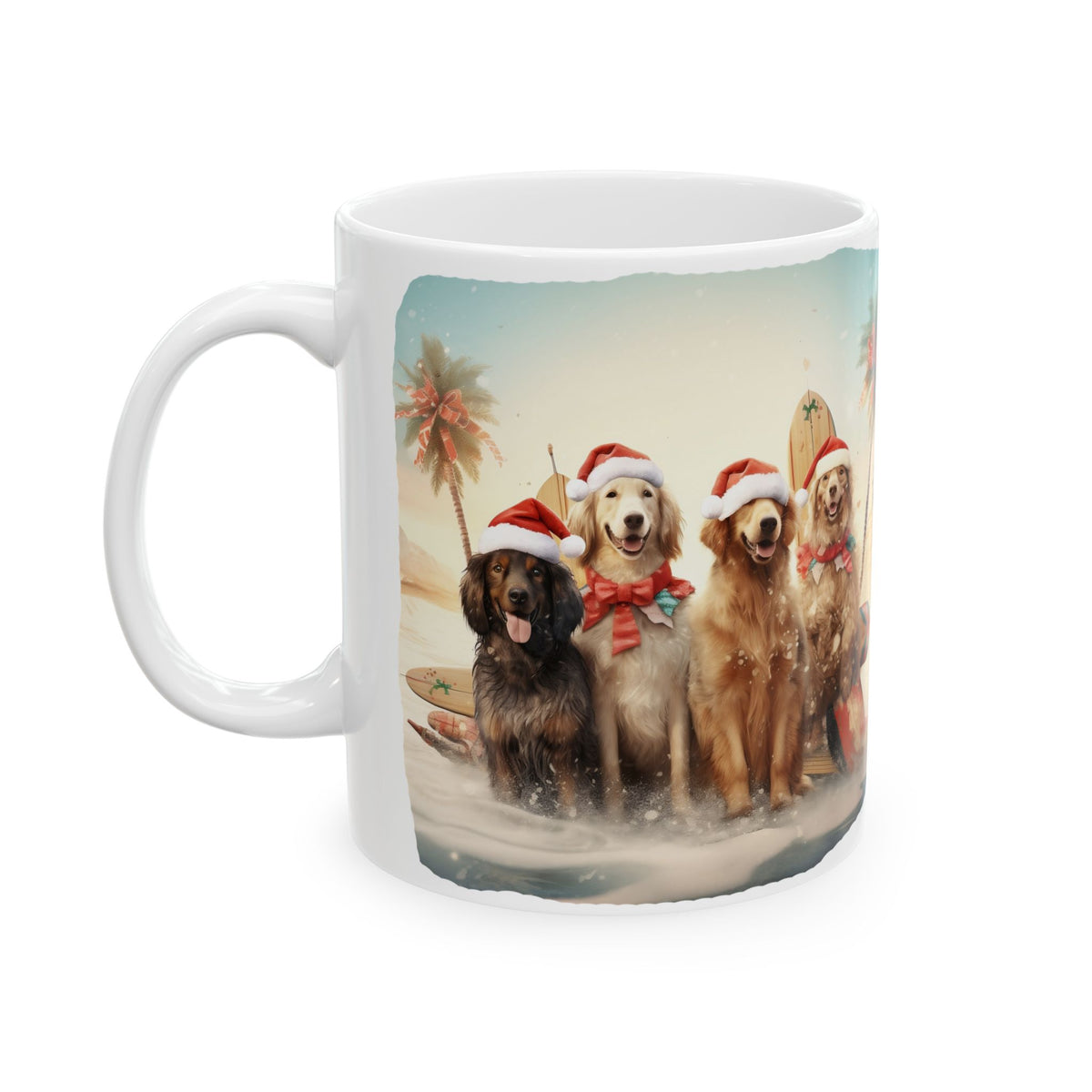 Christmas Beach Dogs Ceramic Mug 11oz  Item #963959