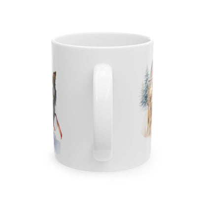 Festive Christmas Dogs Ceramic Mug 11oz  Item #972996