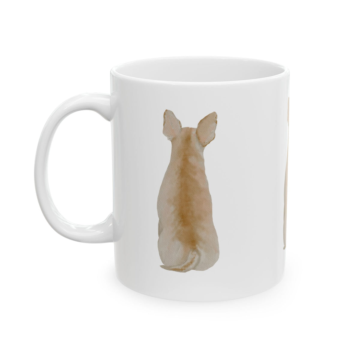 Dog Silhouette Mug – Back View Ceramic Coffee Cup 11oz    Item #405955