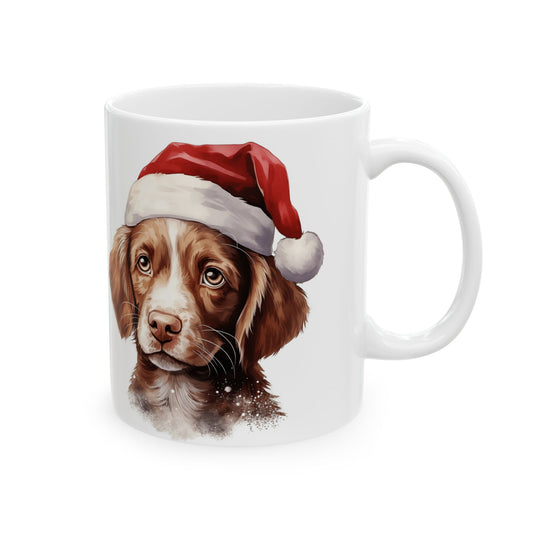 Festive Santa Dog Christmas Ceramic Mug 11oz   Item #271291