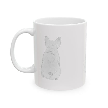 Dog Silhouette Mug – Back View Ceramic Coffee Cup 11oz    Item #93974