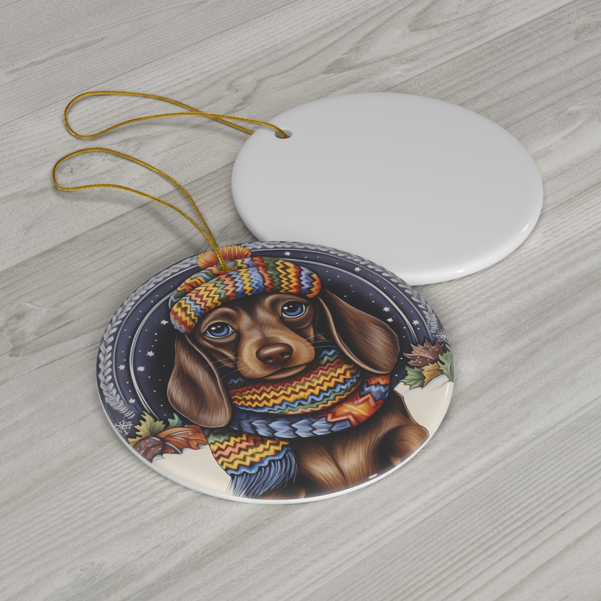Dog Ceramic Disc Ornament            Item #1132017