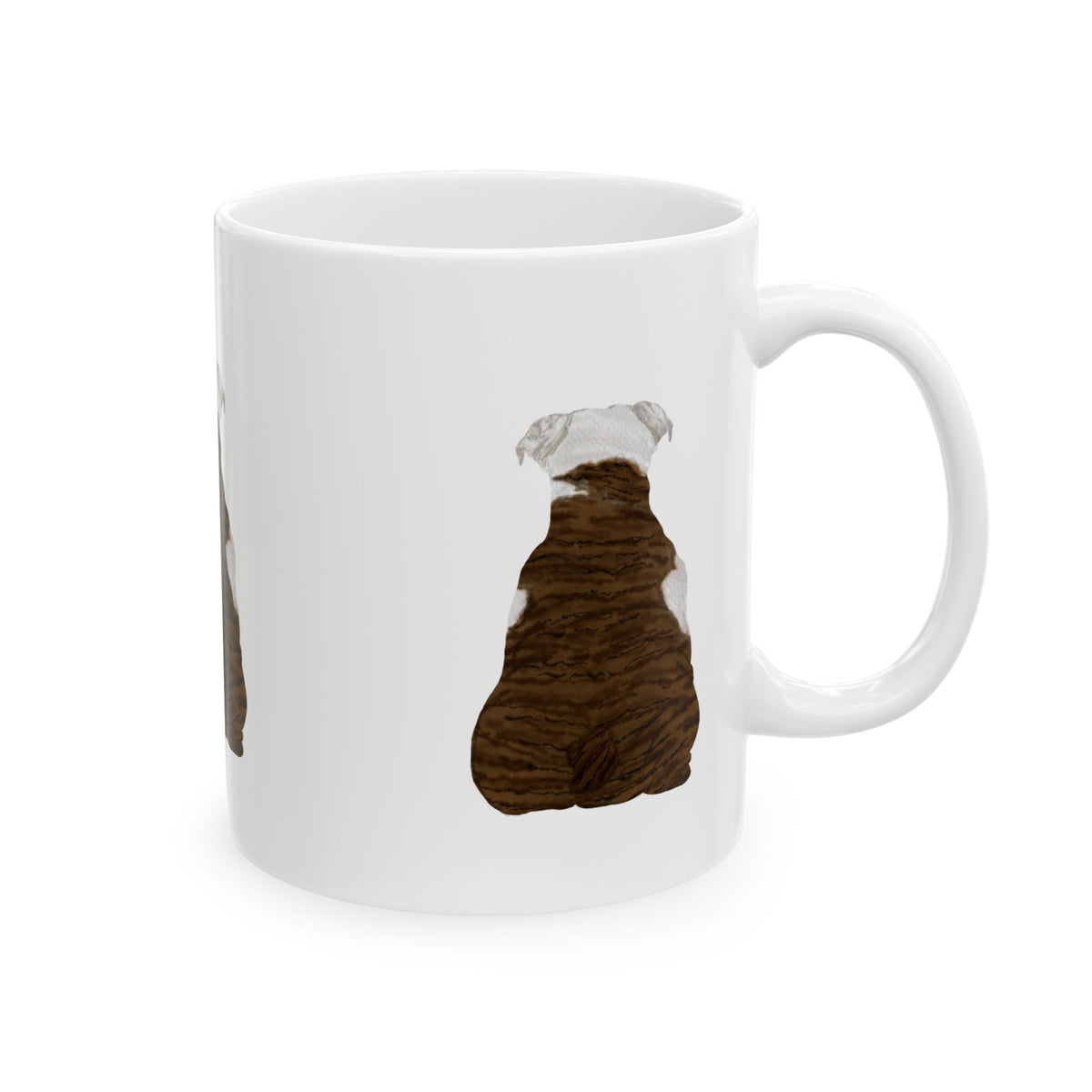 Dog Silhouette Mug – Back View Ceramic Coffee Cup 11oz    Item #148746