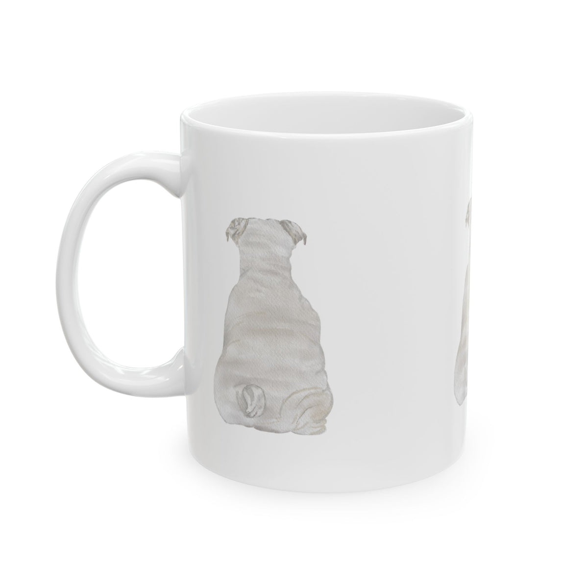 Dog Silhouette Mug – Back View Ceramic Coffee Cup 11oz    Item #61782