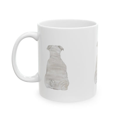 Dog Silhouette Mug – Back View Ceramic Coffee Cup 11oz    Item #61782