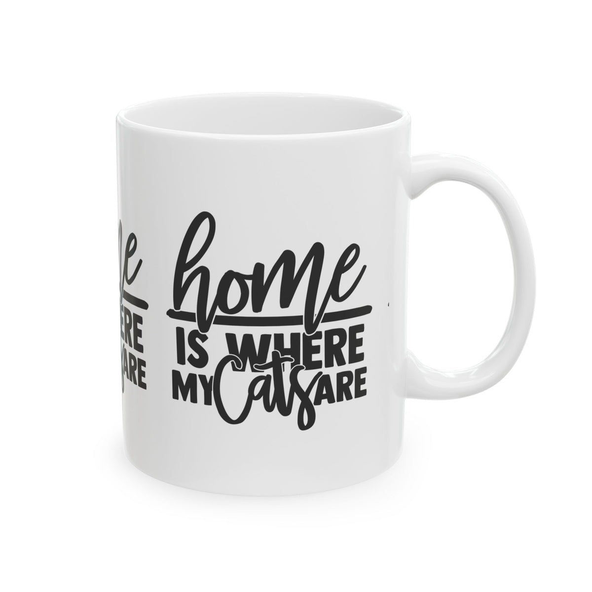 Home Is Where My Cats Are Ceramic Mug — Funny Cat Lover Coffee Cup 11oz   Item #974899