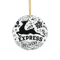 Express Delivery Reindeer Ceramic Ornament     Item #6754512 - Buckshot's Bargain Barn
