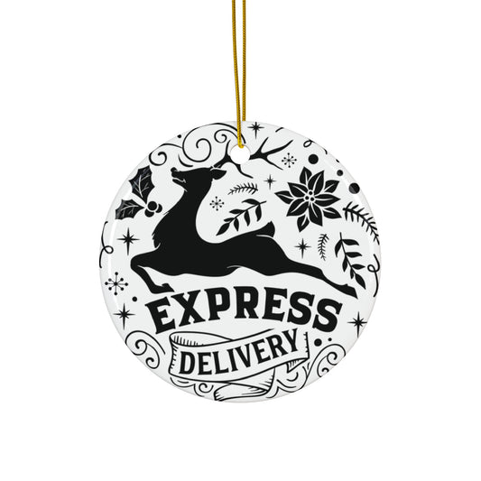 Express Delivery Reindeer Ceramic Ornament     Item #6754512