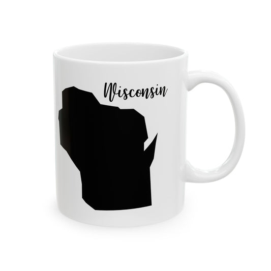 Wisconsin State Silhouette Ceramic Mug – 11oz    Item #621224