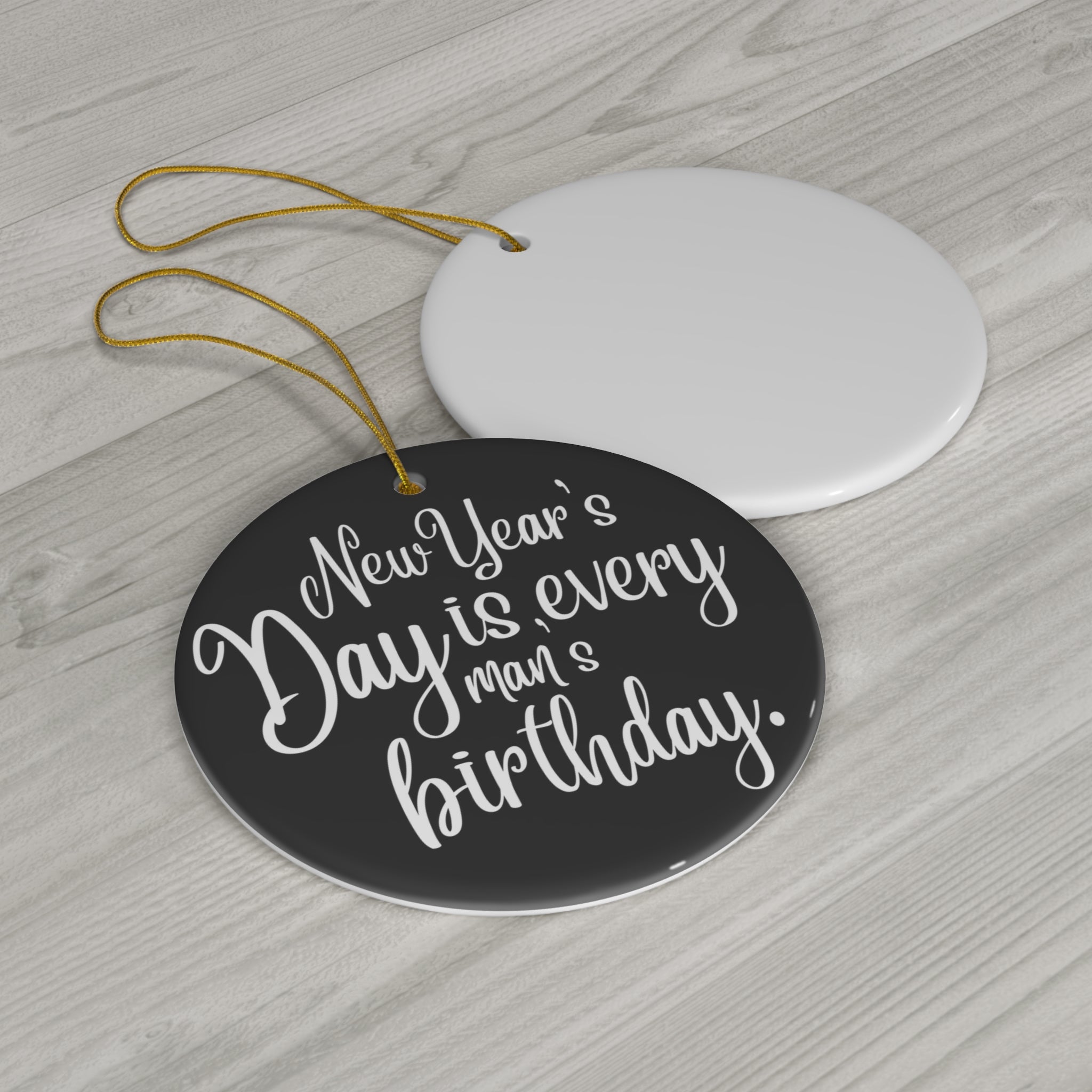 New Year's Day Ceramic Disc Ornament           Item #4674932