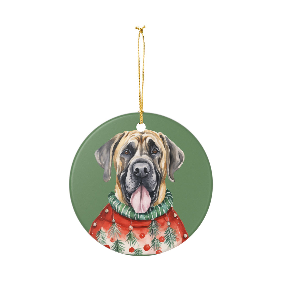 Christmas Dog Ceramic Ornament   Item #542793