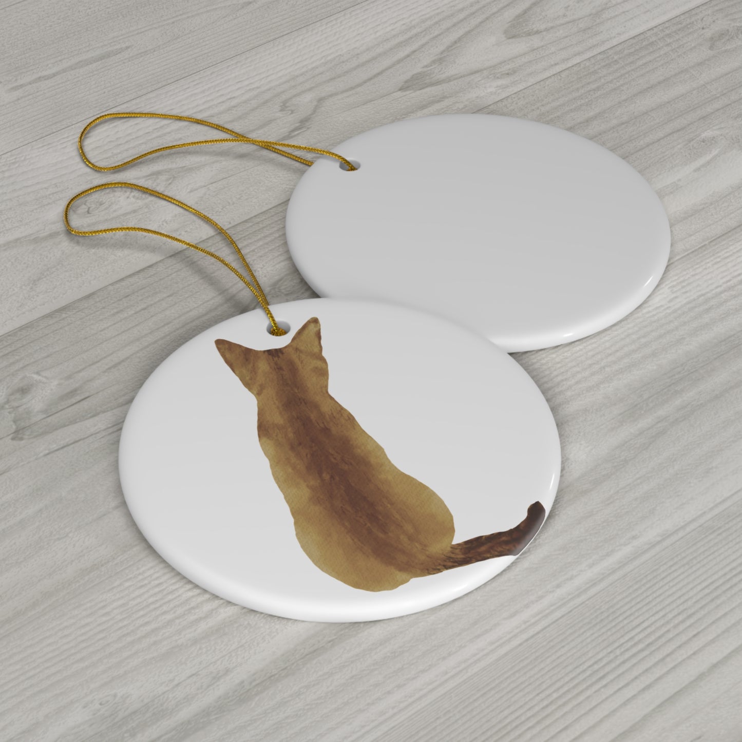 Cat Ceramic Disc Ornament           Item #2320003