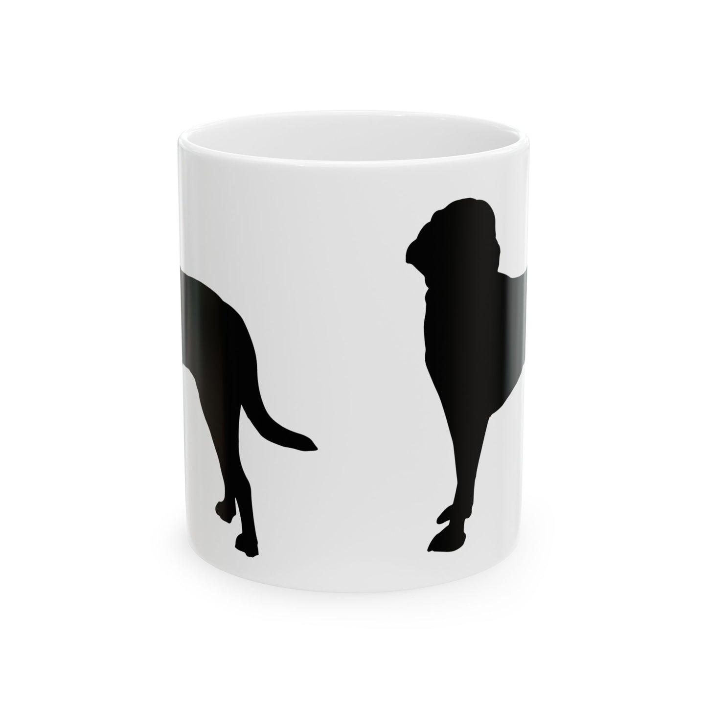 Silhouette Labrador Dog Ceramic Mug – Black Dog Silhouette Coffee Cup 11oz   Item #28146