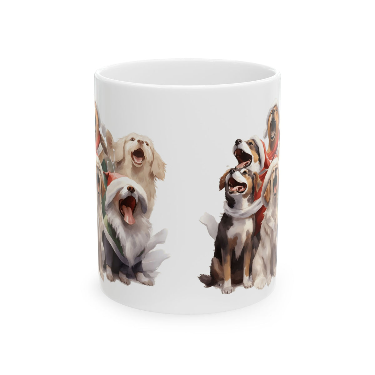 Christmas Dogs Singing Ceramic Mug 11oz   Item #644289