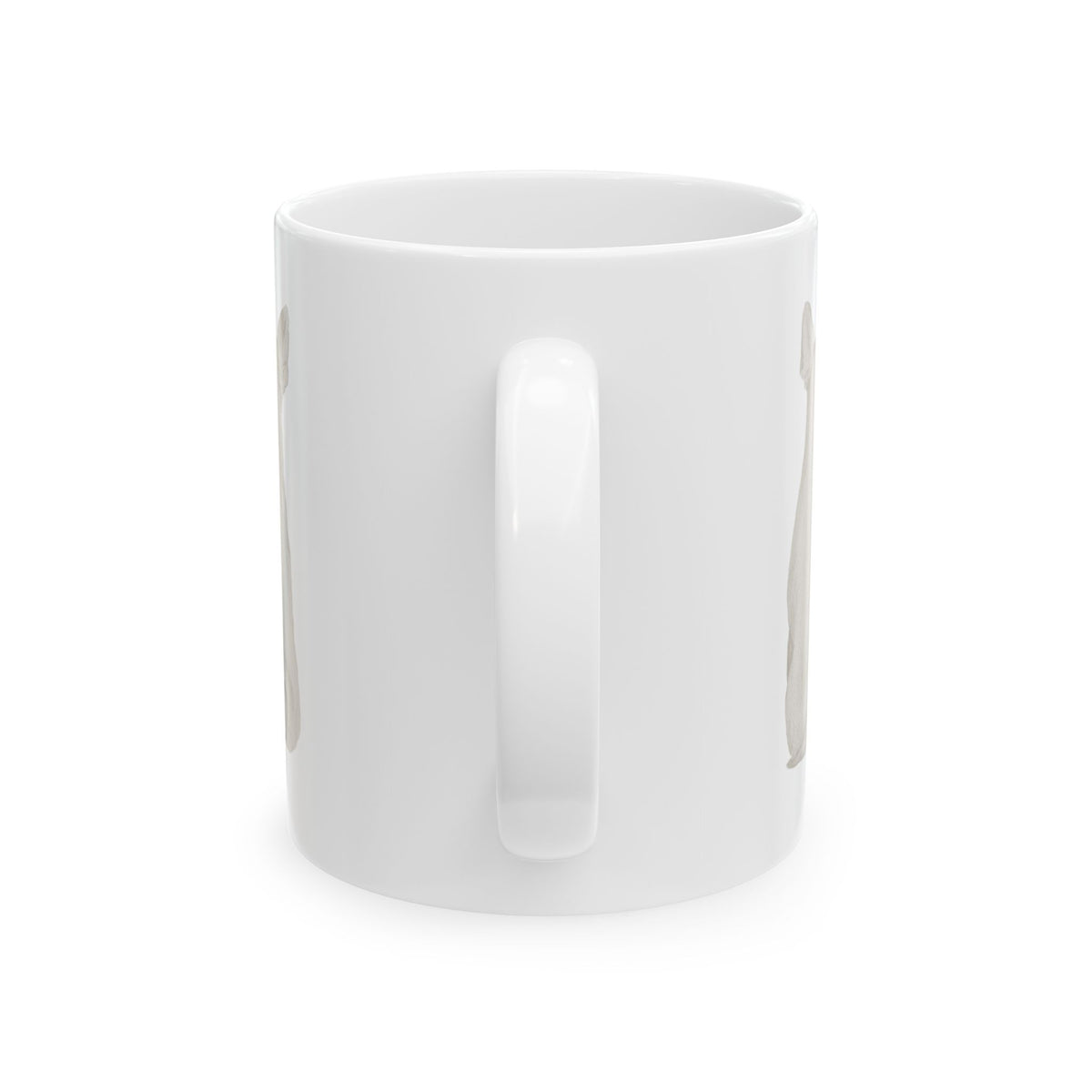 Dog Silhouette Mug – Back View Ceramic Coffee Cup 11oz    Item #1015