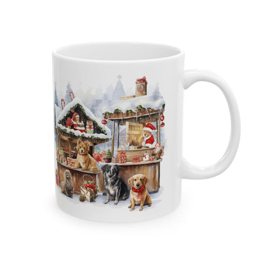 Christmas Puppy Holiday Market Ceramic Mug 11oz  Item #665607