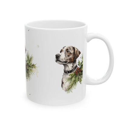 Christmas Dog Mug – Festive Labrador Portrait Ceramic Coffee Cup 11oz   Item #286512