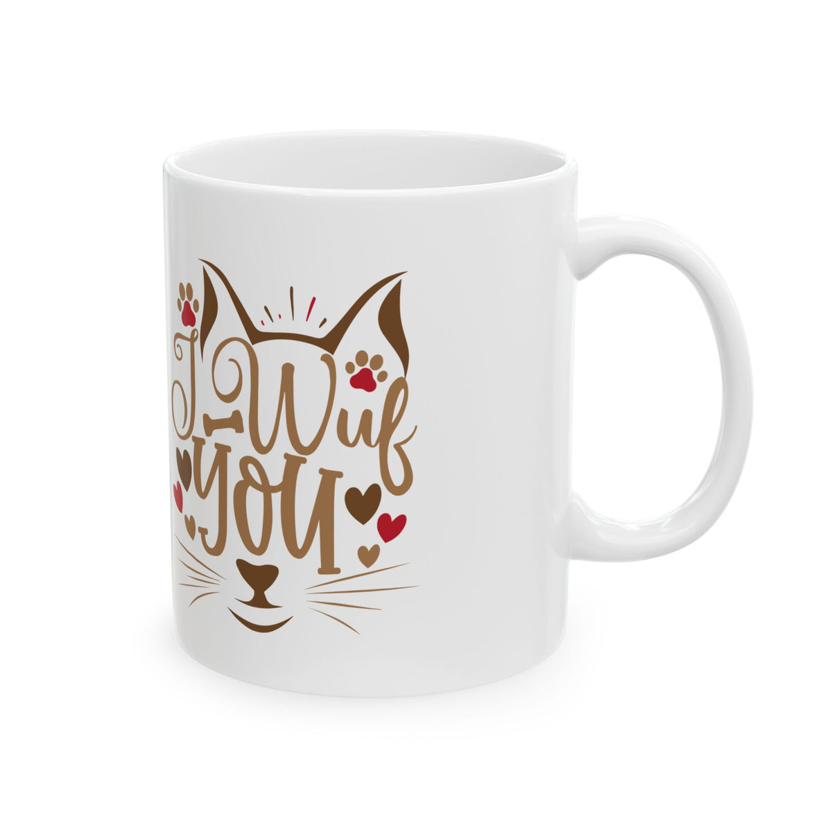 Mug — "I Woof You" Cute Dog Paw Love Ceramic Coffee Mug 11oz  Item #935039