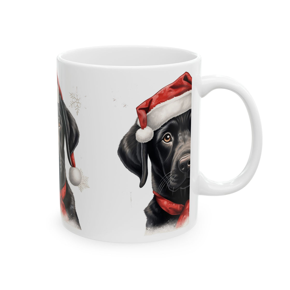 Black Labrador Puppy in Red Scarf Ceramic Mug 11oz   Item #511625