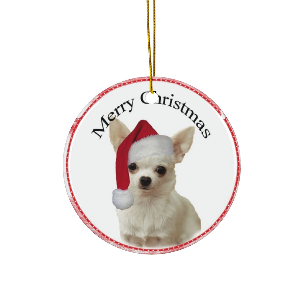 Ceramic Ornament - Merry Christmas Dog     Item #643621