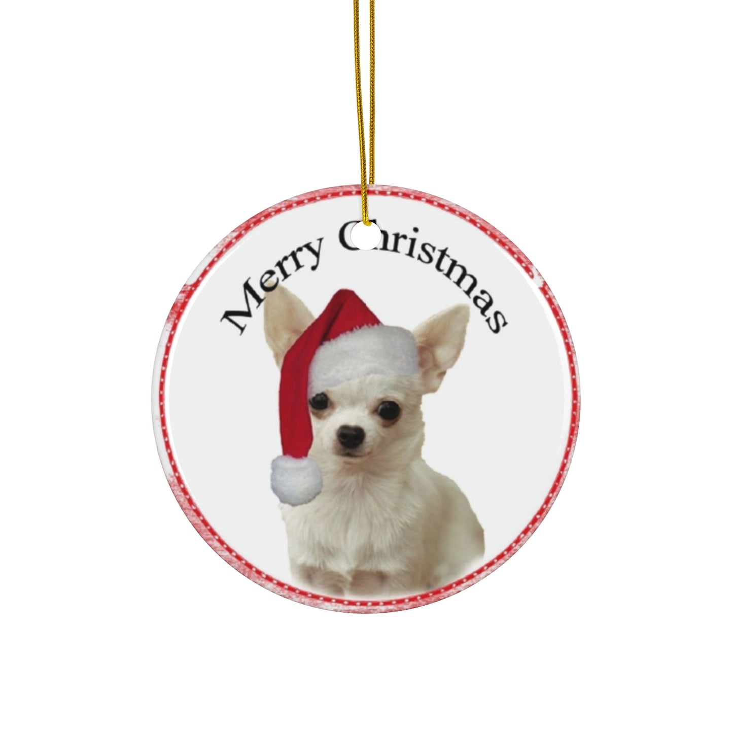 Ceramic Ornament - Merry Christmas Dog     Item #643621