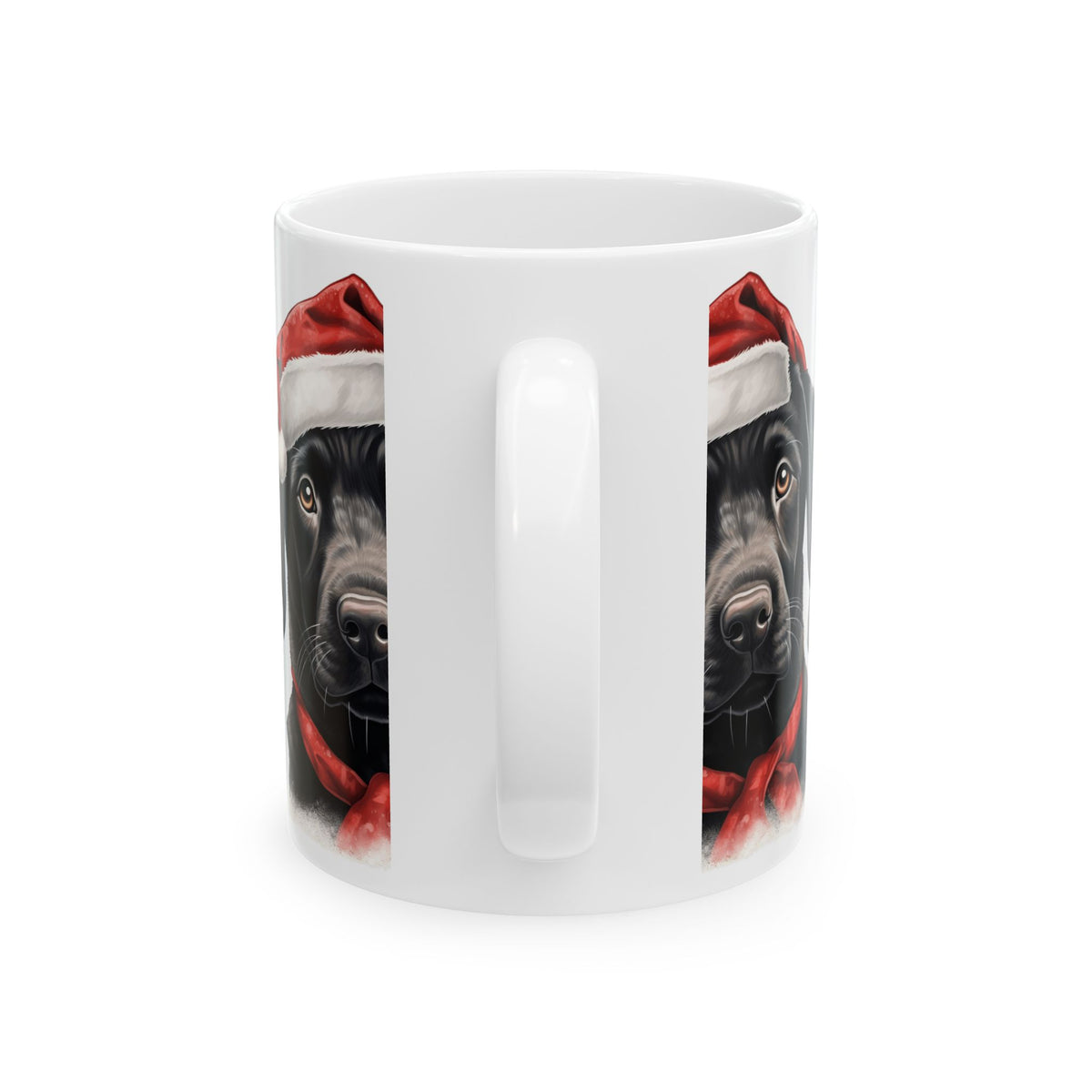 Black Labrador Puppy in Red Scarf Ceramic Mug 11oz   Item #511625