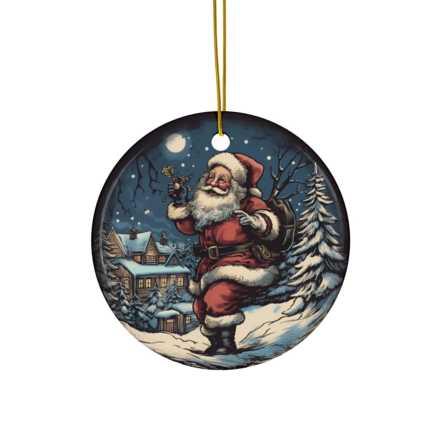 Ceramic Ornament - Santa     Item #3507205