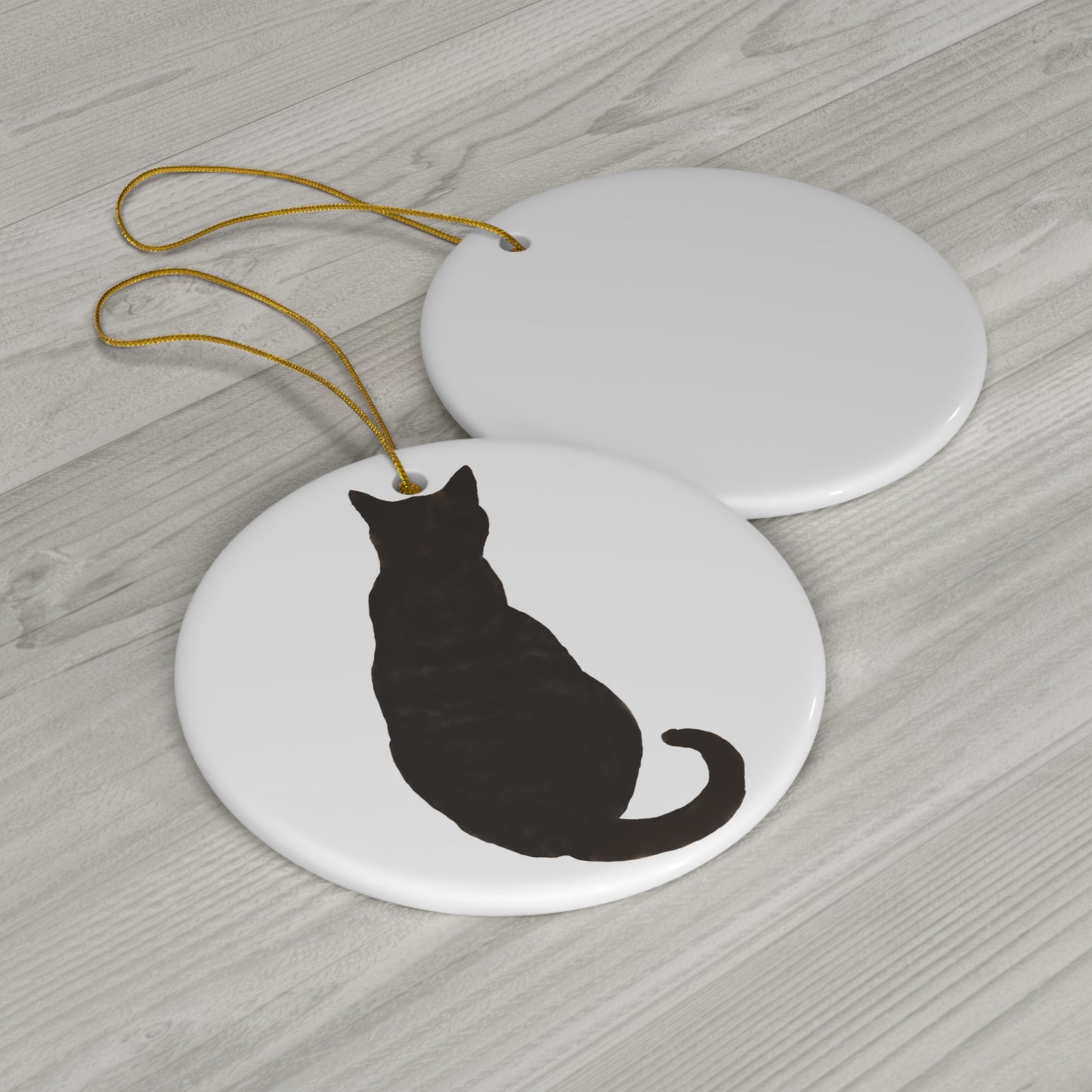 Cat Ceramic Disc Ornament           Item #5360747