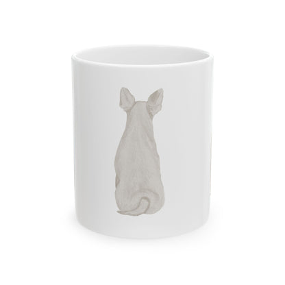 Dog Silhouette Mug – Back View Ceramic Coffee Cup 11oz    Item #1015