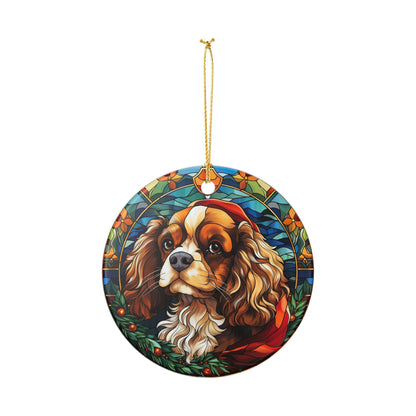 Cavalier King Charles Spaniel Dog Christmas Ceramic Ornament Item #119045