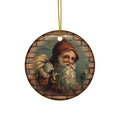 Santa Ceramic Disc Ornament       Item #240453
